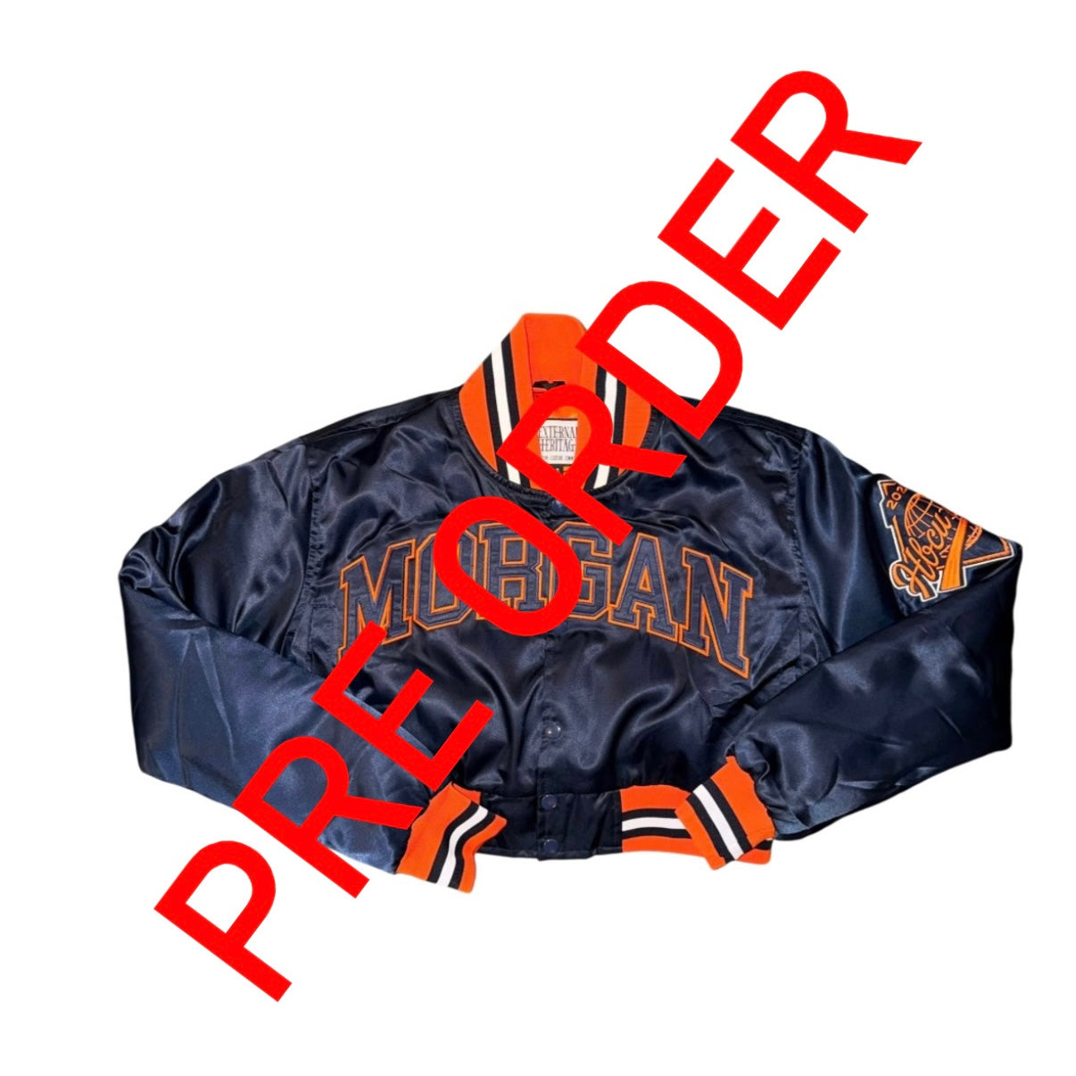 PRE ORDER Morgan State Cropped Satin Jacket